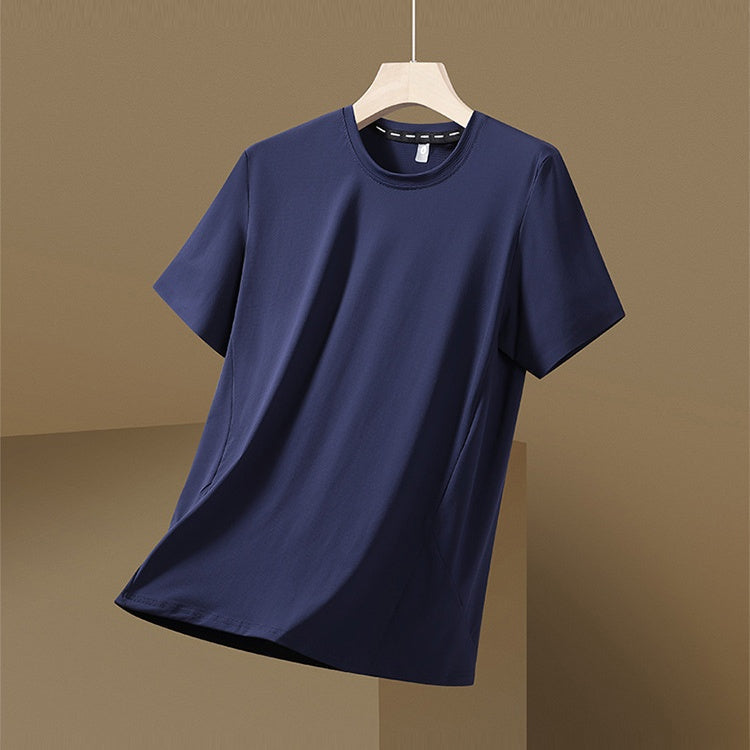 Summer Solid Color Men's Casual Bottoming Shirt