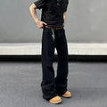 Retro Distressed Flattering Black Machete Skinny Jeans For Men