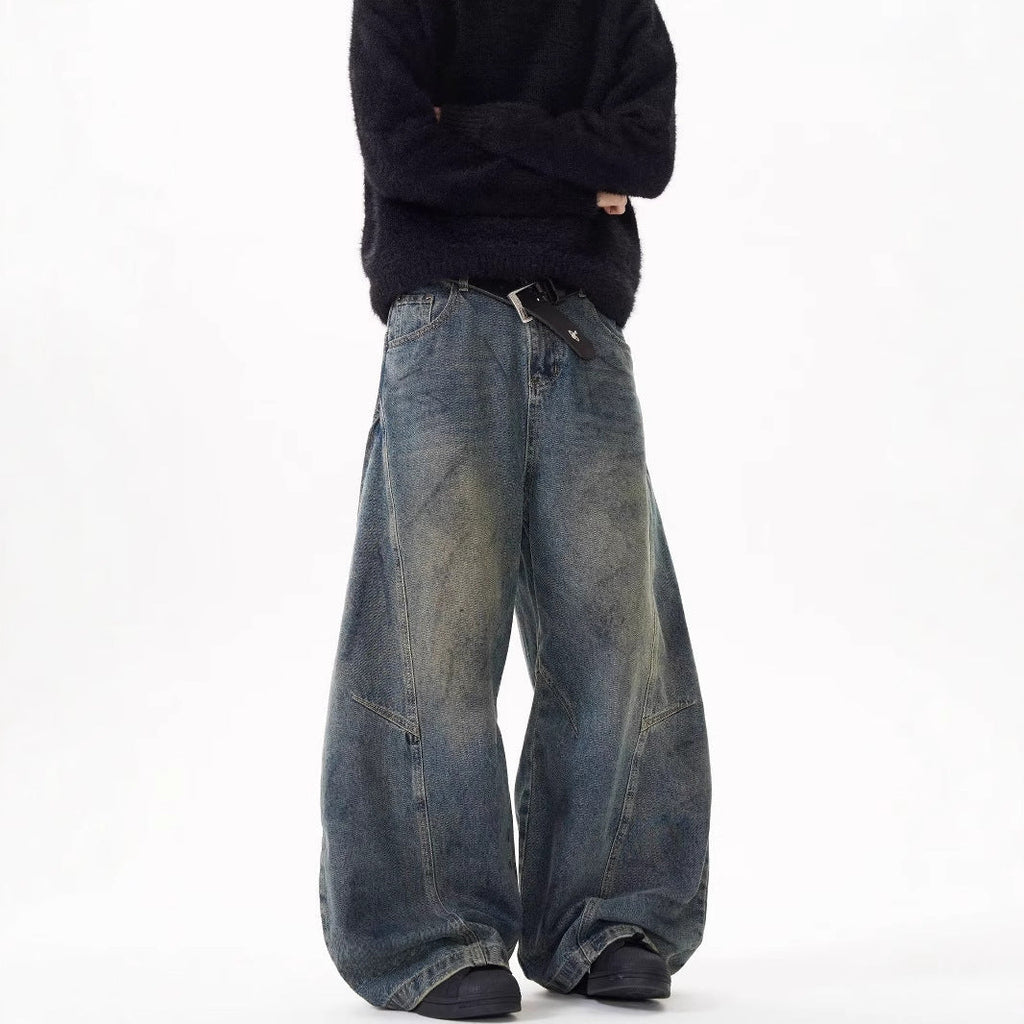 Loose Straight Washed Pants For Men And Women