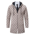Men's Mid-length Sweater Casual Hooded Coat