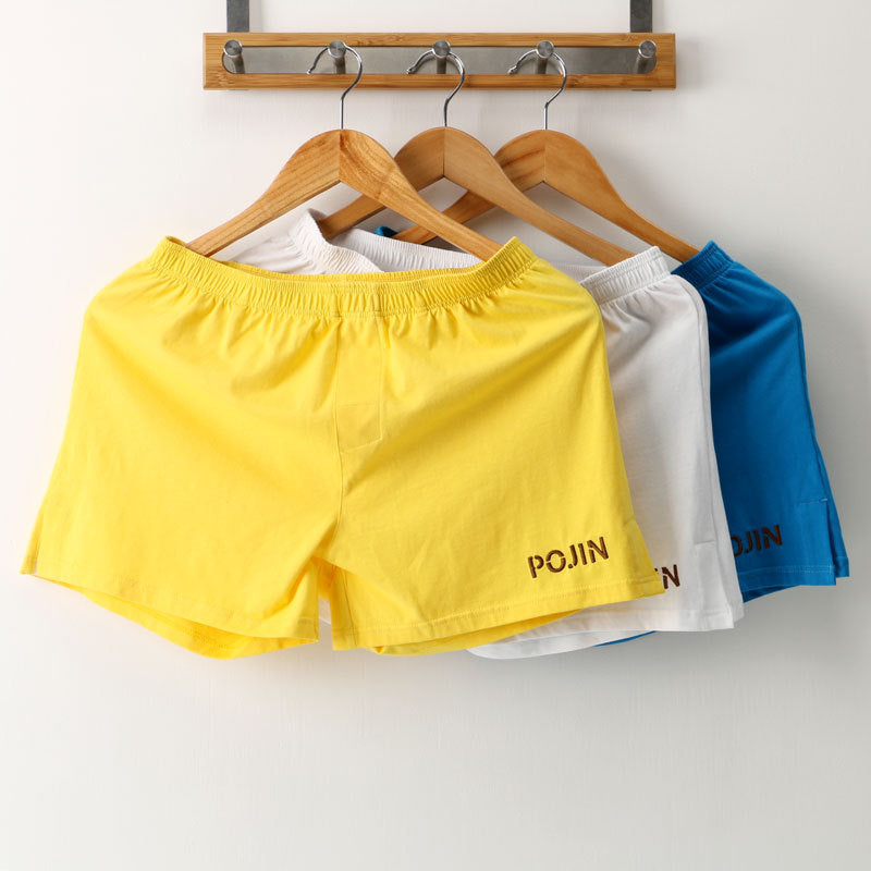 Men's Cotton Plus Size Boys Loose Breathable Boxer Mid Waist Youth Shorts