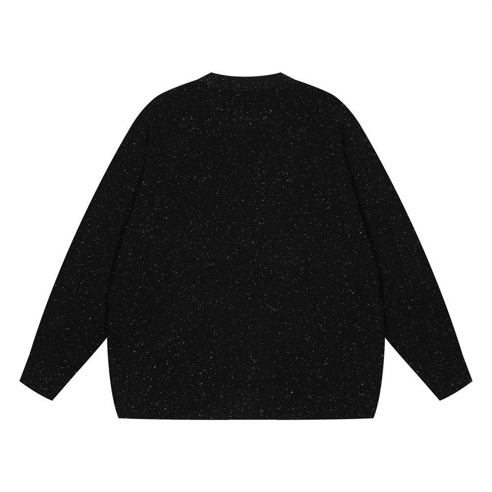 Dot Brocade Men's Loose Casual Sweater