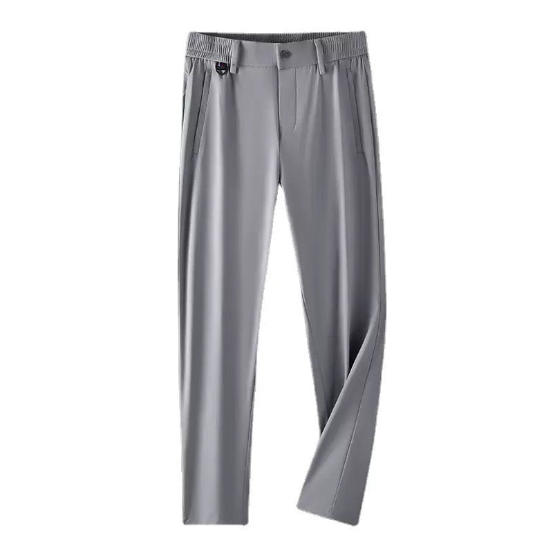 Men's Summer Thin Ice Silk Leisure Suit Pants Plus-sized Pants