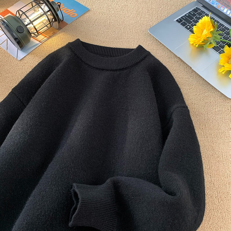 Men's Simple Solid-Color Sweaters For Autumn And Winter