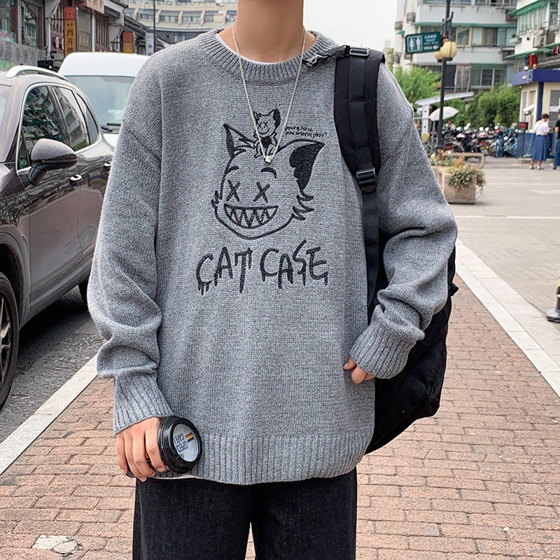 Knitwear Ins Tide Brand Hong Kong Style Loose Jacket