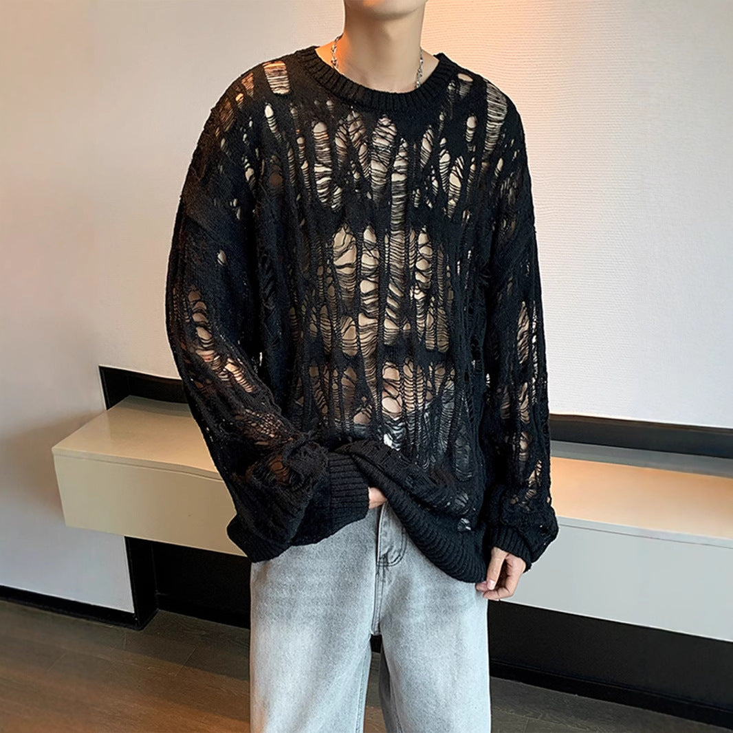 Early Spring Design Hollow Loose Thin Sweater