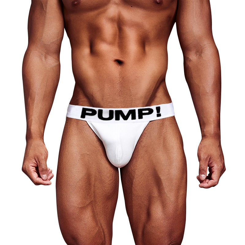 Boys High Fork Briefs Personality Black And White Cotton Underwear Big Bag Hip Lifting Sport Shorts Fashion