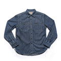 Striped Long Sleeve Tooling Shirt Vintage Men