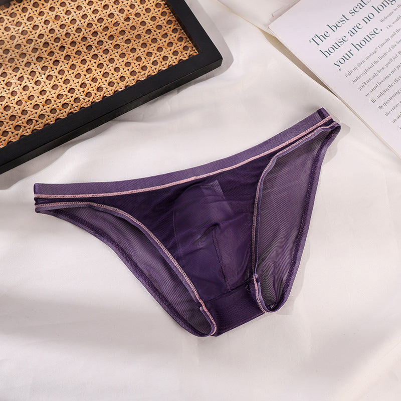 New Sexy Transparent Men's Triangle Underwear Comfortable Breathable Stretch