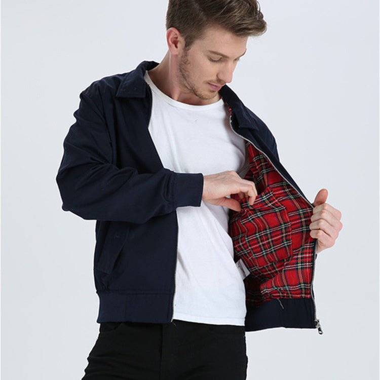 European Stand Collar Fashion Slim Casual Coat Jacket Men