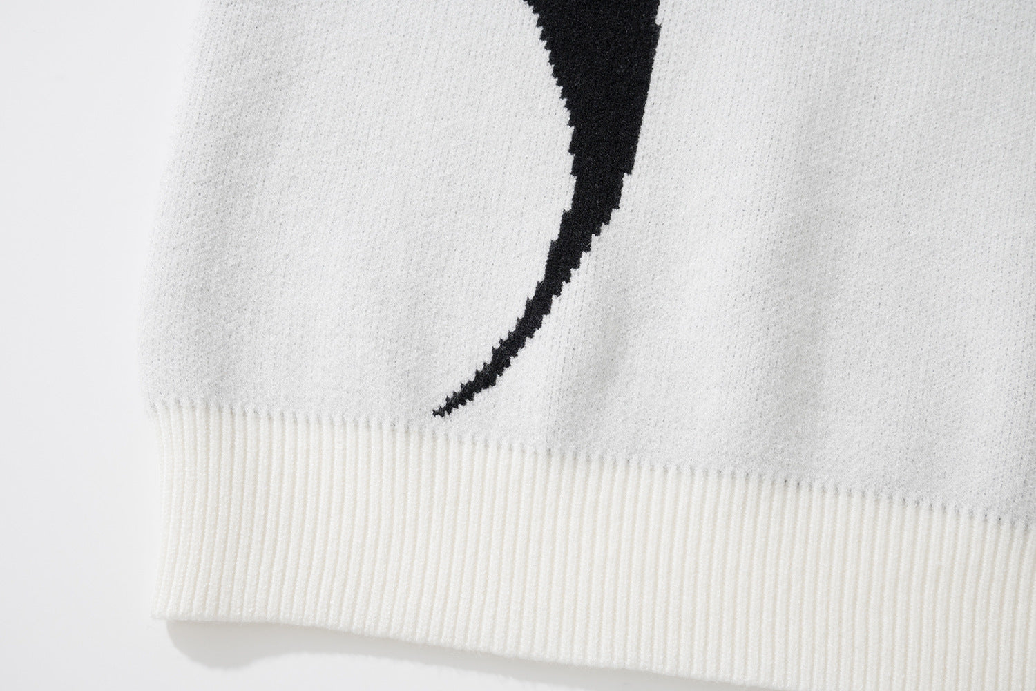 Autumn And Winter New Real Shot Maychao Jacquard Color Block Crew Neck Pullover Sweater