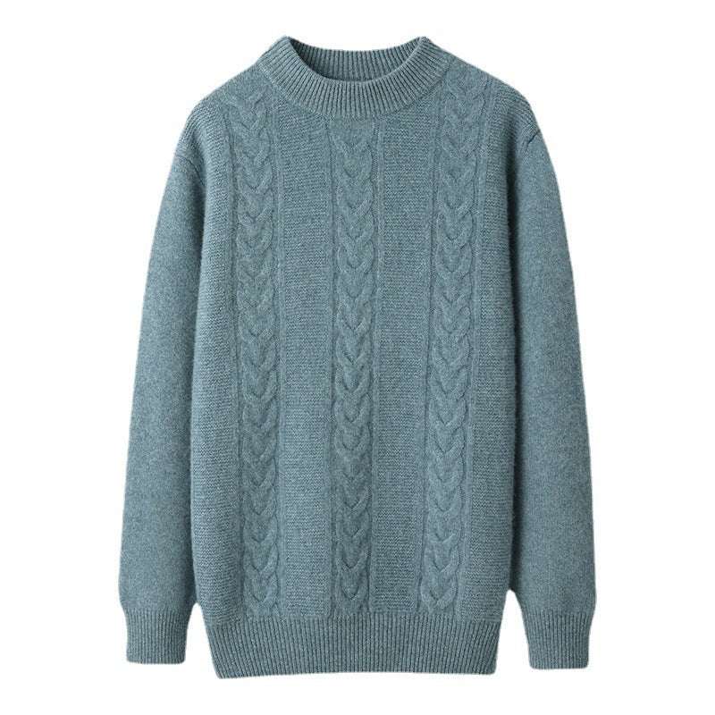 Autumn And Winter Men's Pure Wool Half Turtleneck Thickened Sweater