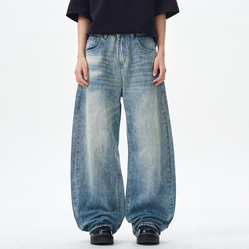 American Machete Jeans Men's Street Retro Washed