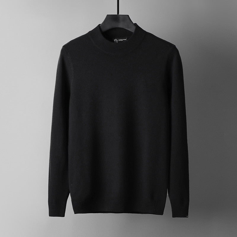 Casual Half High Neck Round Neck Sweater