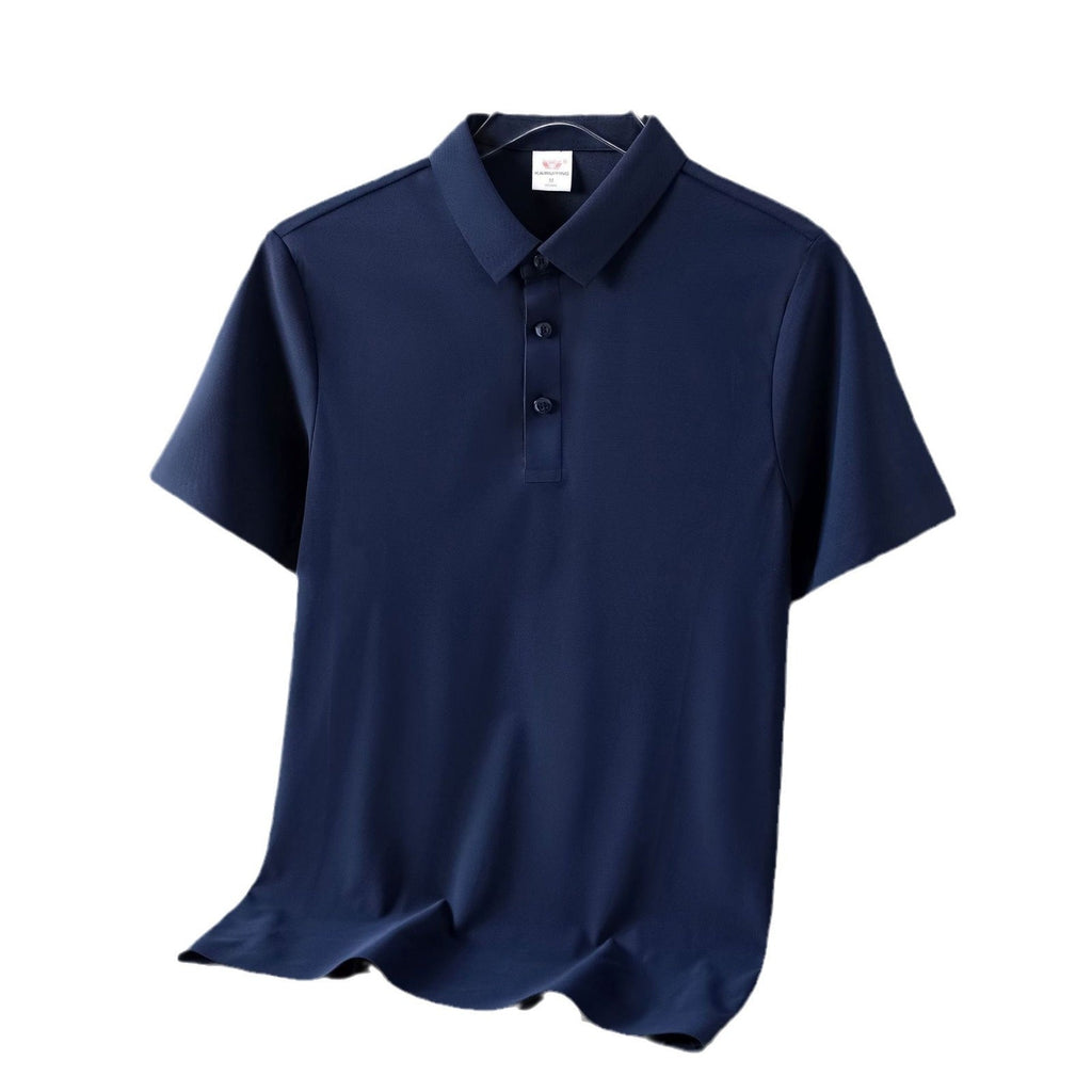 Ice Silk Seamless Cool Short Sleeve Polo