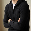 Men's 100 Pure Wool Hooded Cardigan New Autumn And Winter Sweaters