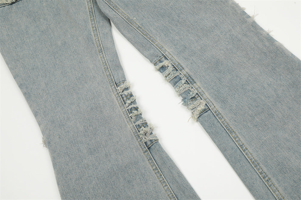 Niche Loose Denim Trousers Men's Design Sense