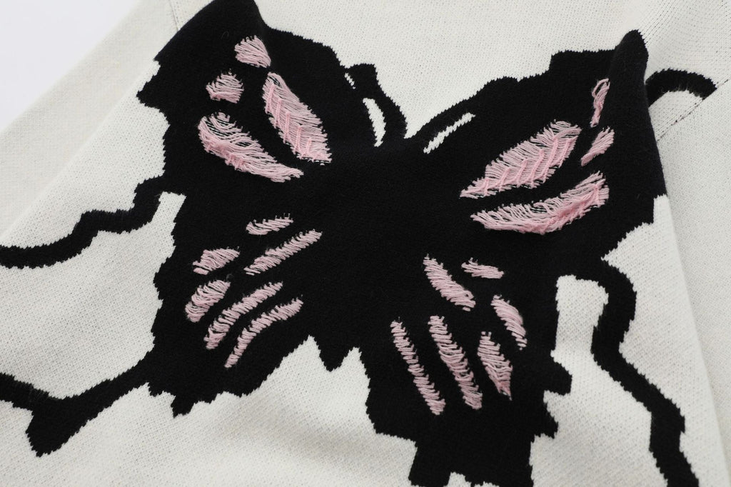 Loose Sweet Cute Jacquard Round Neck Knitted Sweater