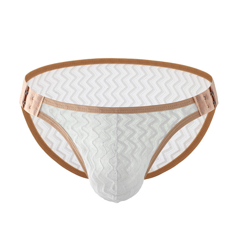 Men's Contrast Color Fast-drying Lace Adjustable Briefs