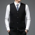 Youth Solid Color Gold Velvet Knitted Vest