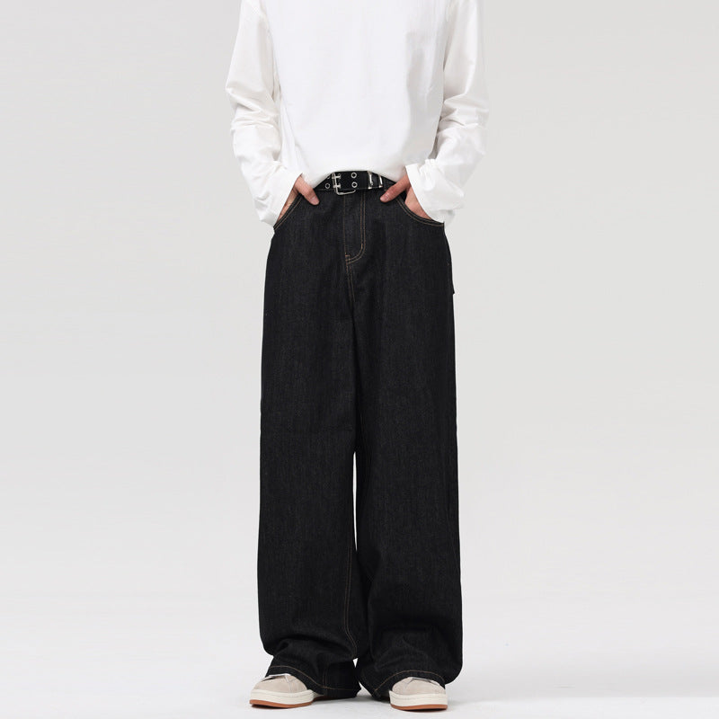 Retro Wide Leg Jeans Men's Loose