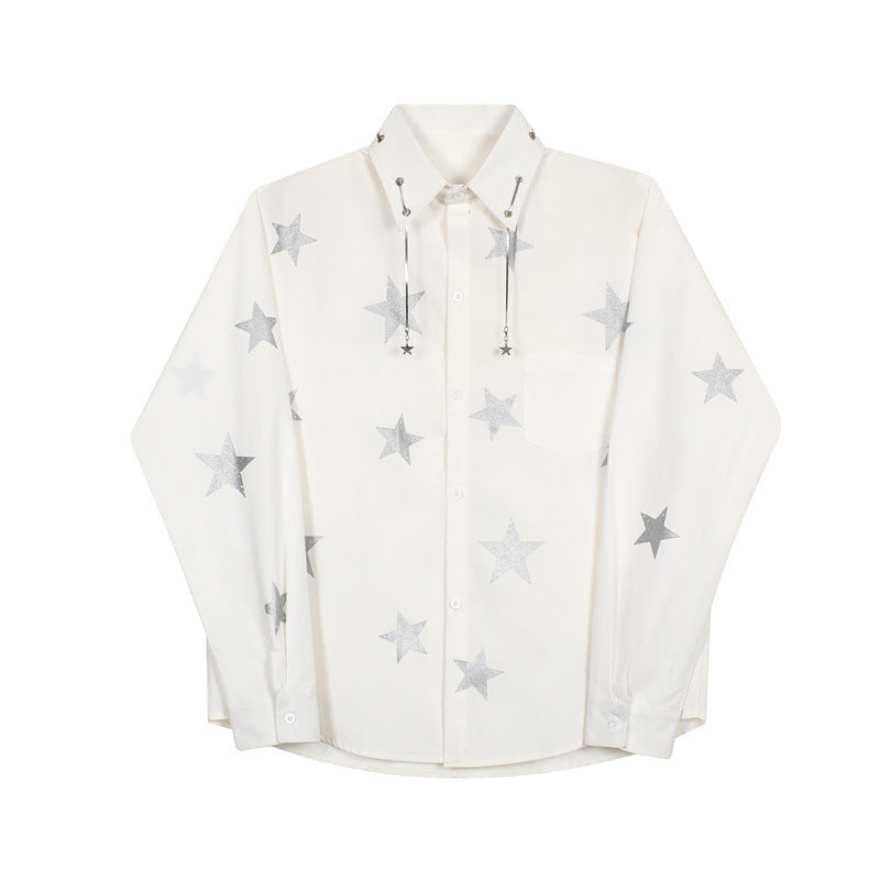 Fashion Personality Starry Print Design Top For Men
