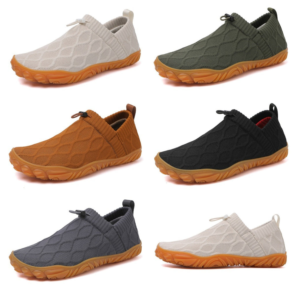 Men's Slip-on Breathable Flyknit Soft Bottom Indoor Fitness Shoes