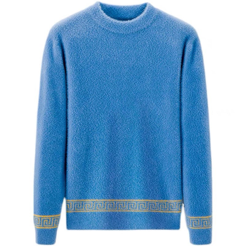 Mink High Collar Sweater Men's