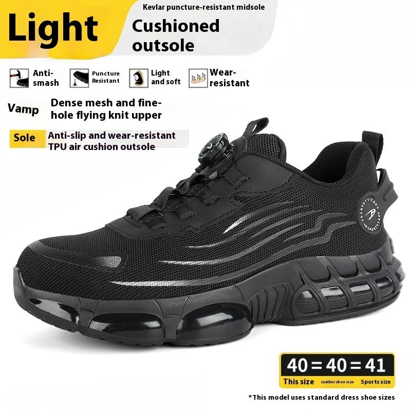 Anti-smash And Anti-puncture Safe Flyknit Work Shoes