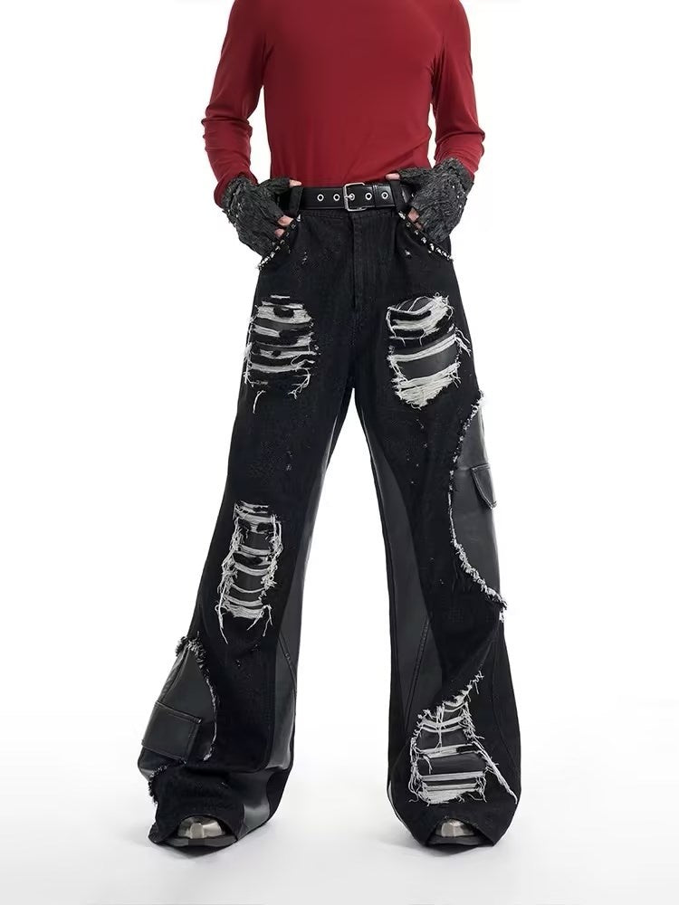 Retro Rivet Stitching Skinny Jeans
