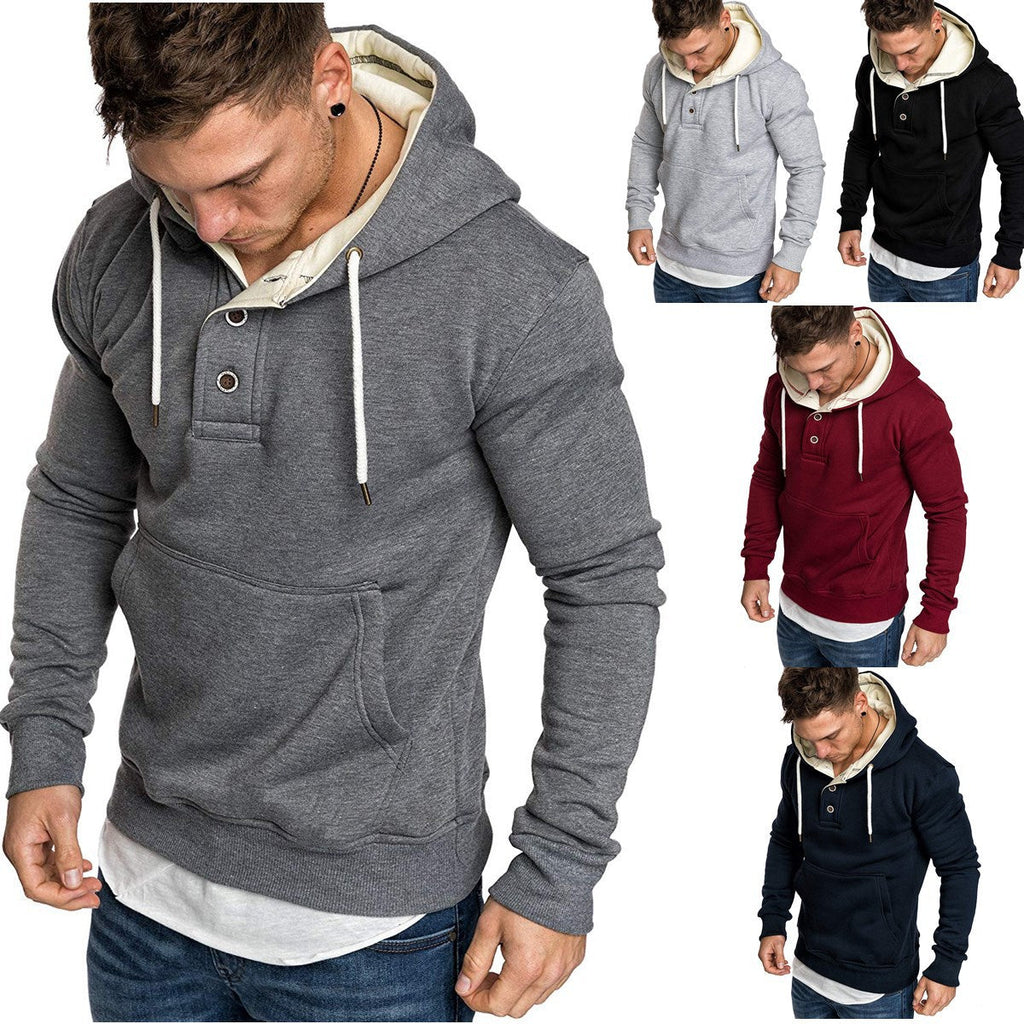 Patchwork Solid Color Hoodie
