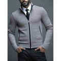 Men's Stand-up Collar Knitted Sweater Coat