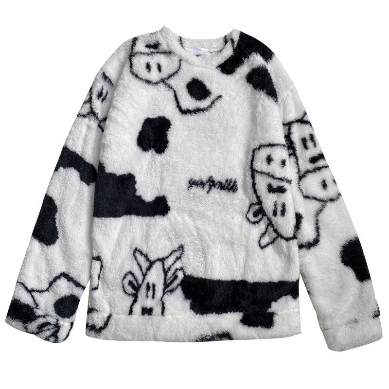 Plush Sweater Men's Loose Couple's Lamb Fleece Jacket