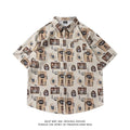 Full Printed Short Sleeve Shirt Loose