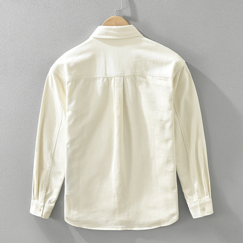 Workwear Stitching Men's Fashion Casual Versatile Artistic Loose Top