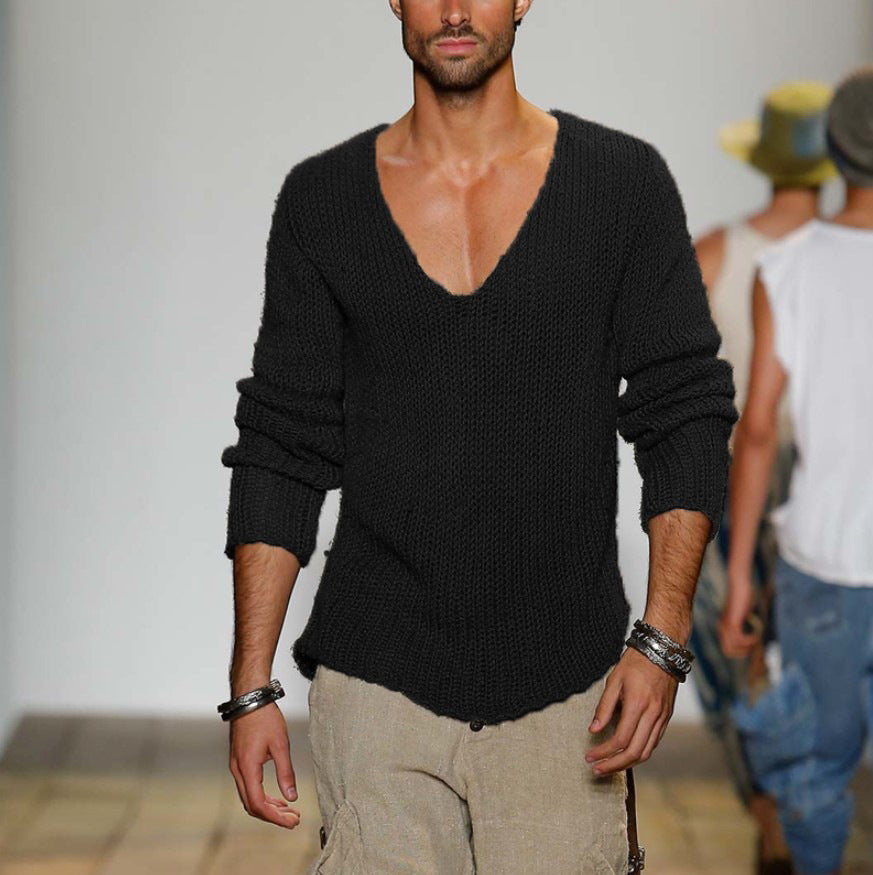 Autumn And Winter Men's Pullover Knitted Sweater