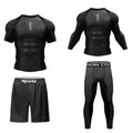 3D Printing Quick-drying Stretch Outdoor Fitness Basketball Sports Tights 4 PCs Set