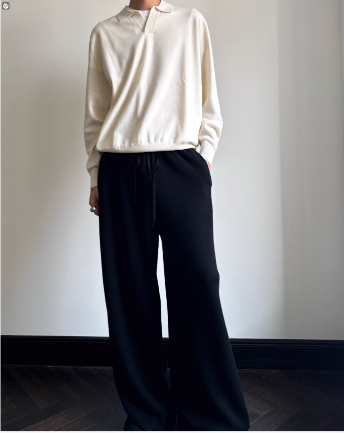 Old Money Style Pure Wool POLO Sweater
