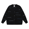 Line Knitted Cardigan Men's Sweater