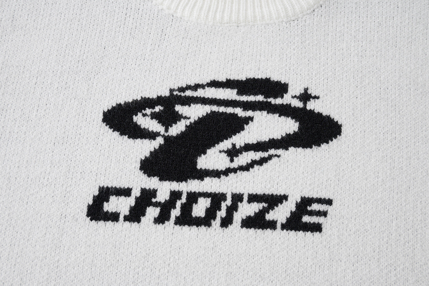 Autumn And Winter New Real Shot Maychao Jacquard Color Block Crew Neck Pullover Sweater