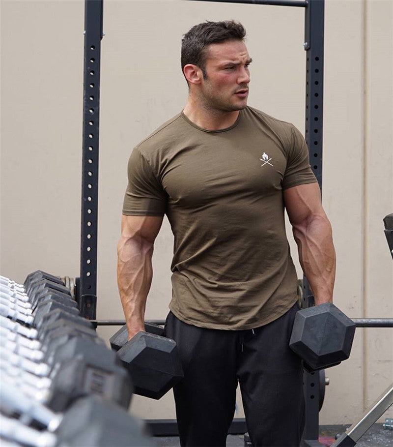 Round Neck Short-sleeve Tights Training Workout Clothes