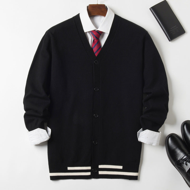 Thin Outer Wear Men's Jacket Casual Loose Large Size Sweater