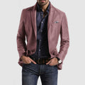 Spring Casual Printed Double Button Suit