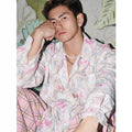 Spring And Summer American Three-dimensional Floral Shirt Niche Design Floral Long Sleeve Shirt
