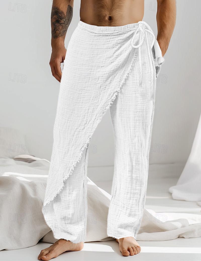 Casual Lace Up Straight-leg Trousers