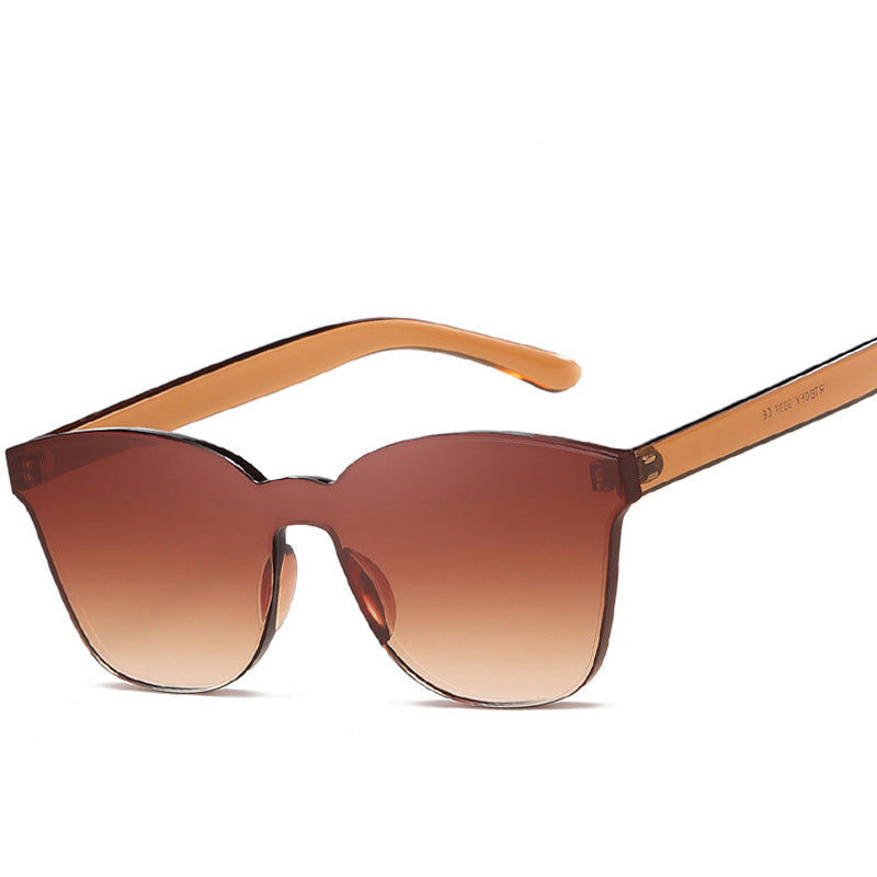 Fashion Candy Color Thick Metal Sunglasses