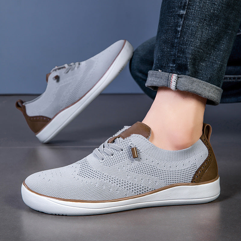 Men's Wide Toe Sports And Leisure Shoes With Mesh Face