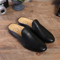 Summer Fashion Casual Men's Slippers, Soft Leather Soft Sole Baotou Half Slippers