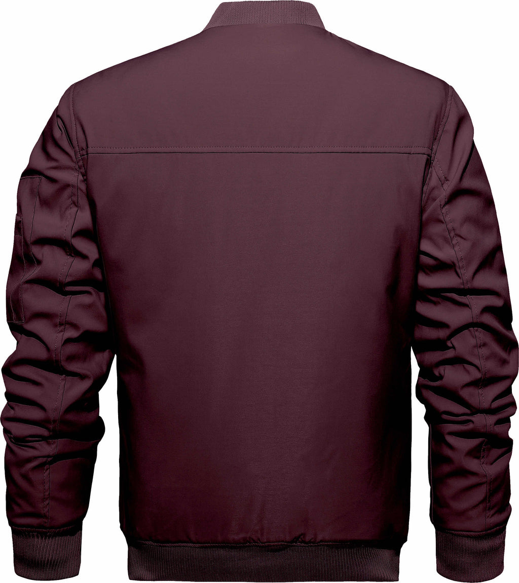 Men's Winter Bomber Jacket, Baseball Jacket Outwear, Thickened Warm Flight Jacket With Ribbed Cuffs, Windproof Casual Coat