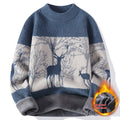 Chenille Mock Neck Sweater Men's Winter Coat